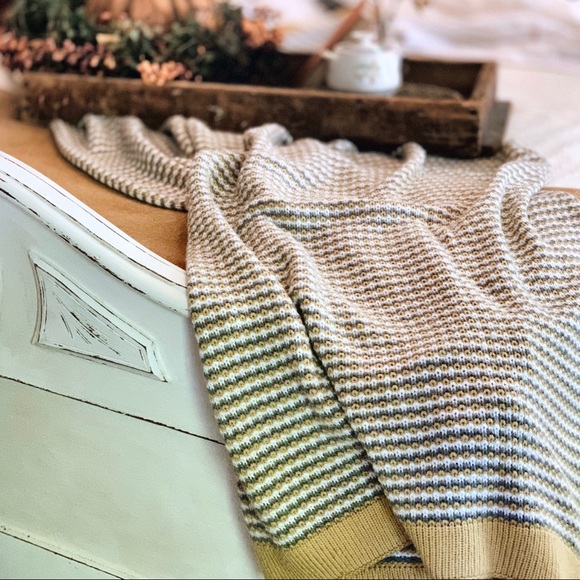 Bedding | Mustard Yellow Knit Throw Blanket | Poshmark